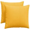 vidaXL Sofa Kussens 2 stuks Lichtgeel 50 x 50 cm Cordstof