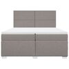 vidaXL Boxspring met matras stof taupe 200x200 cm