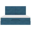 vidaXL Ottoman bed met matrassen 160x200cm fluweel donkerblauw