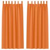 vidaXL Zwart-out Gordijnen met Ringen 2 pcs Feloranje 225 x 140 cm