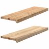 vidaXL Traptreden 2 st 80x30x2 cm onbehandeld massief eikenhout
