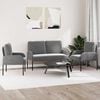 vidaXL Sofa-Sets 3 pcs Donkergrijs 115 x 56 x 80 cm Multiplex