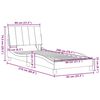 vidaXL Bedframe zonder matras "Hanko" 80x200 cm stof donkergrijs