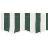 vidaXL Markies Valance Groen en Wit 580 x 20 cm Canvas