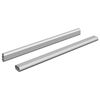 vidaXL Kaststaaf 2 st Zilver 464 x 15 x 29 mm Aluminium Legering