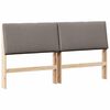 vidaXL Gestoffeerd hoofdbord Taupe 200 cm Massief grenenhout