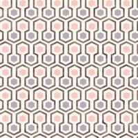 Noordwand Behang Good Vibes Hexagon Pattern roze en paars