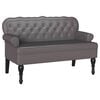 vidaXL Chesterfield Bank Grijs 119,5 x 64,5 x 75 cm Nep Leer