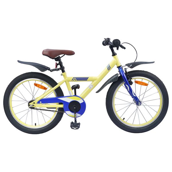 vidaXL Kinderfiets 18 Inch voor 5-7 jaar Geel