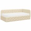 vidaXL Hoekbedframe Cr&egrave;me 90 x 200 cm Stof