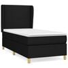 vidaXL Boxspring met matras stof zwart 90x190 cm