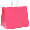 vidaXL Papieren zakken 250 st met hengsels 32x22x24 cm roze