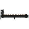 vidaXL Bedframe met hoofdeinde en LED zwart 180x200 cm