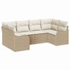 vidaXL Tuin Sofa Set 6 st Beige poly rattan