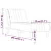 vidaXL Chaise longue stof donkergrijs