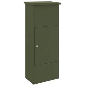 vidaXL Pakket inwerp box Olijfgroen 44,5 x 29 x 110,5 cm Staal