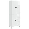 vidaXL Kastenset 2 pcs Hoogglans Wit Bewerkt hout