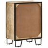 vidaXL Dressoir met 2 lades 53x31x72 cm massief mangohout en ijzer