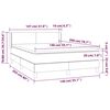vidaXL Boxspring met matras stof lichtgrijs 140x200 cm
