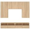 vidaXL 5-delige Tv-wandmeubelset bewerkt hout sonoma eikenkleurig