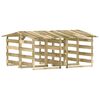 vidaXL Pergola's met dak 4 st 100x90x100 cm ge&iuml;mpregneerd grenenhout