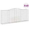 vidaXL Schanskorven 10 st gewelfd 400x50x160/180 cm ijzer