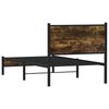vidaXL Bedframe zonder matras metaal gerookt eikenkleurig 75x190 cm