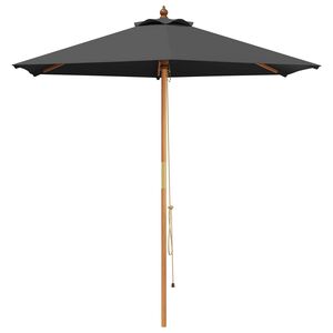 vidaXL Tuinparasol &Oslash; 270 x 248 cm massief eucalyptushout Antraciet