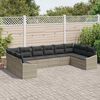 vidaXL Tuin Sofa Set met kussen 10 pcs Lichtgrijs poly rattan
