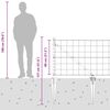 vidaXL Hek met Paal Zilver 0,8 x 25 m Staal