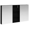 vidaXL Badkamerkastenset 3 st Zwart eiken 110 x 10,5 x 60,5 cm