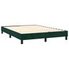 vidaXL Boxspring met matras fluweel donkergroen 140x190 cm