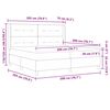 vidaXL Boxspringbed met matras met hoofdeinde Cr&egrave;me 140 x 200 cm Stof
