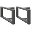 vidaXL Salontafelpoten 2 st T-vormig 70x25x(30-31) cm staal antraciet