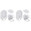 vidaXL Toiletbrillen met soft-close deksels 2 st kunststof wit