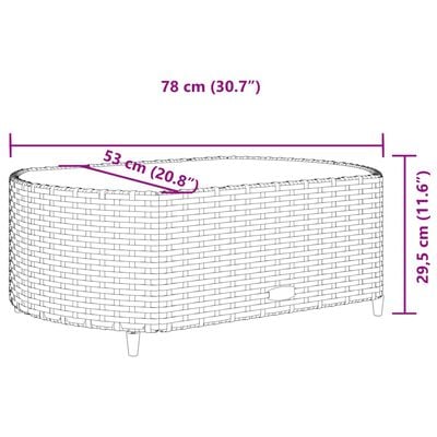 vidaXL 7-delige Loungeset met kussens poly rattan grijs