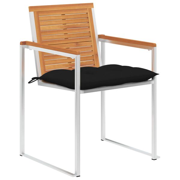 vidaXL Tuinstoelen 6 st met kussens massief acaciahout