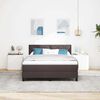 vidaXL Boxspring bed met matras met LED Donkerbruin 140 x 200 cm Stof