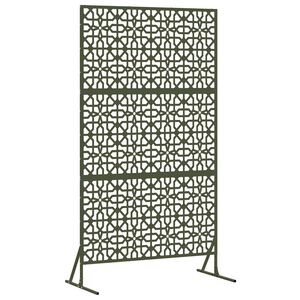 vidaXL Privacyscherm 100 x 50 x 180 cm Staal Olijfgroen