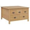 vidaXL Salontafel met lade HILL Honingbruin 79.5 x 79.5 x 49 cm