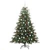 vidaXL Kunstkerstboom Groen 180 cm PVC en Metaal en Plastic