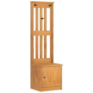 vidaXL Kapstok SANDNES 45x40x159,5 cm massief grenenhout