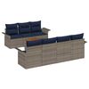 vidaXL Tuinbankenset 8 st Grijs poly rattan