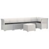 vidaXL 6-Zits Tuin Sofa met Kussens Rattan Look PP Wit