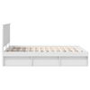 vidaXL Bedframe met hoofdeinde Wit 140 x 190 cm Massief grenenhout