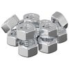 vidaXL Zeskantige eikelnuts 12 pcs Zilver m8 Metaal