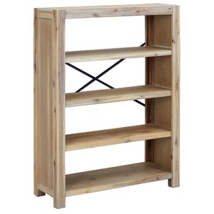 vidaXL Boekenkast met 4 schappen 80x30x110 cm massief acaciahout