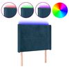 vidaXL Hoofdbord LED 103x16x118/128 cm fluweel donkerblauw