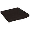 vidaXL Wastafelblad 60x60x(2-6) cm behandeld massief hout donkerbruin