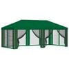 vidaXL Gazebo Hoes met Zijwanden Groen 600,5 x 300,5 cm Polyester